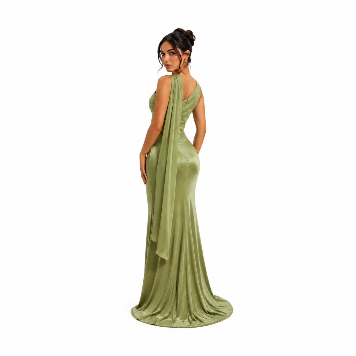 VS-M13 Women's Elegant, Comfortable, Sexy Sleeveless Floor-Length Formal Wear Dress with Zipper - Everyday Style for Formal