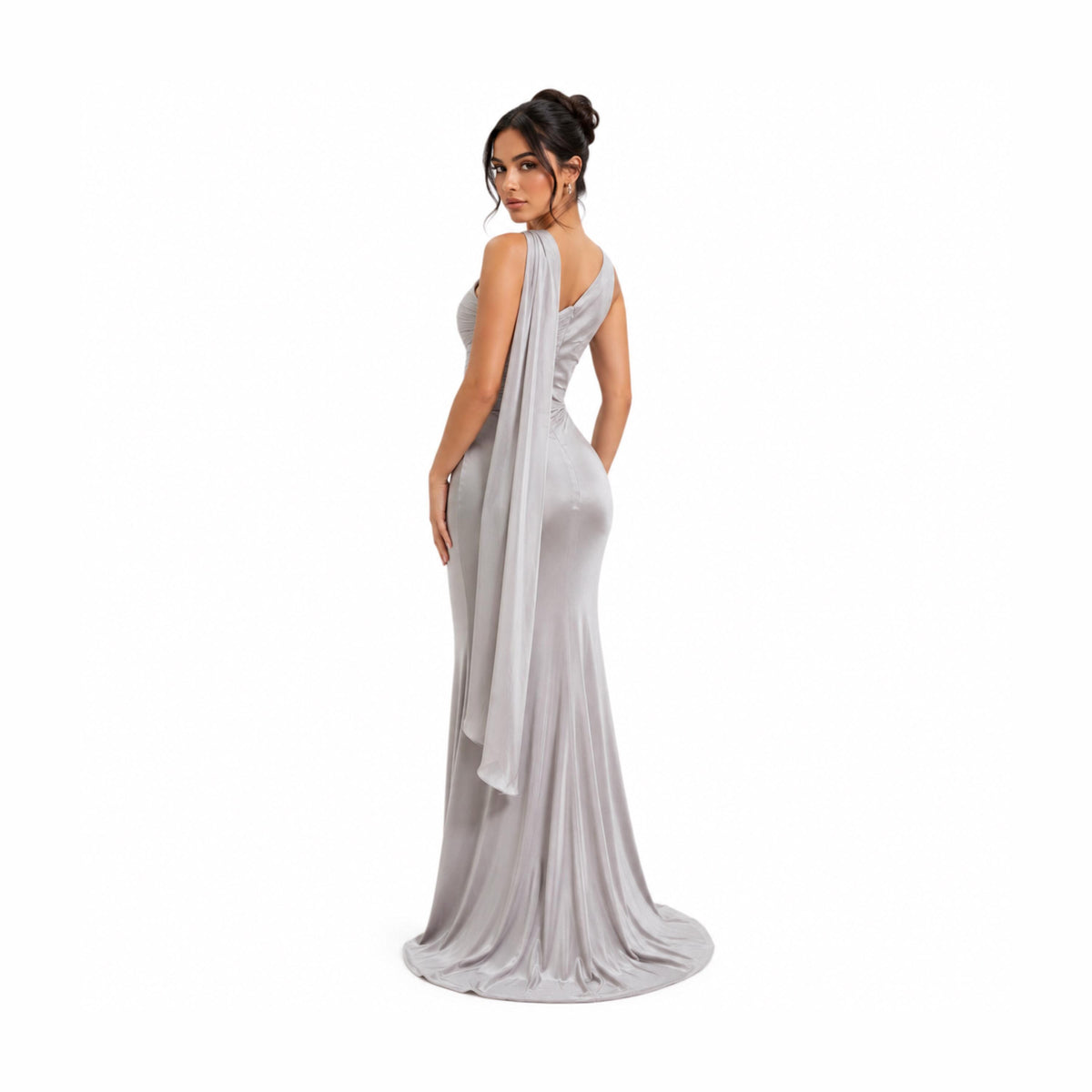 VS-M13 Women's Elegant, Comfortable, Sexy Sleeveless Floor-Length Formal Wear Dress with Zipper - Everyday Style for Formal