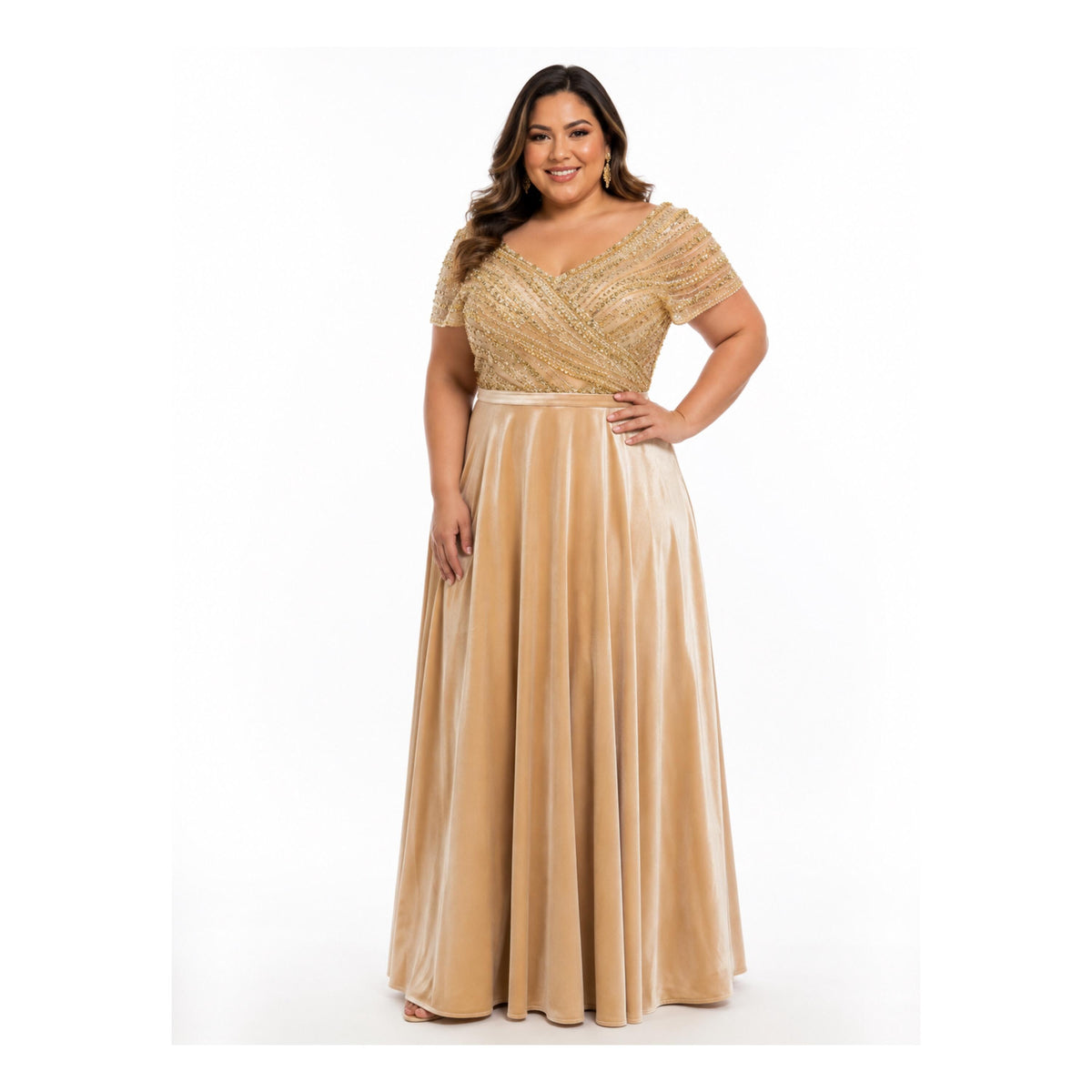 Cindy-50533 Elegant Long Dress with Off-Shoulder Design and Flowing Skirt for Special Occasions Formal Womenswear Elegance