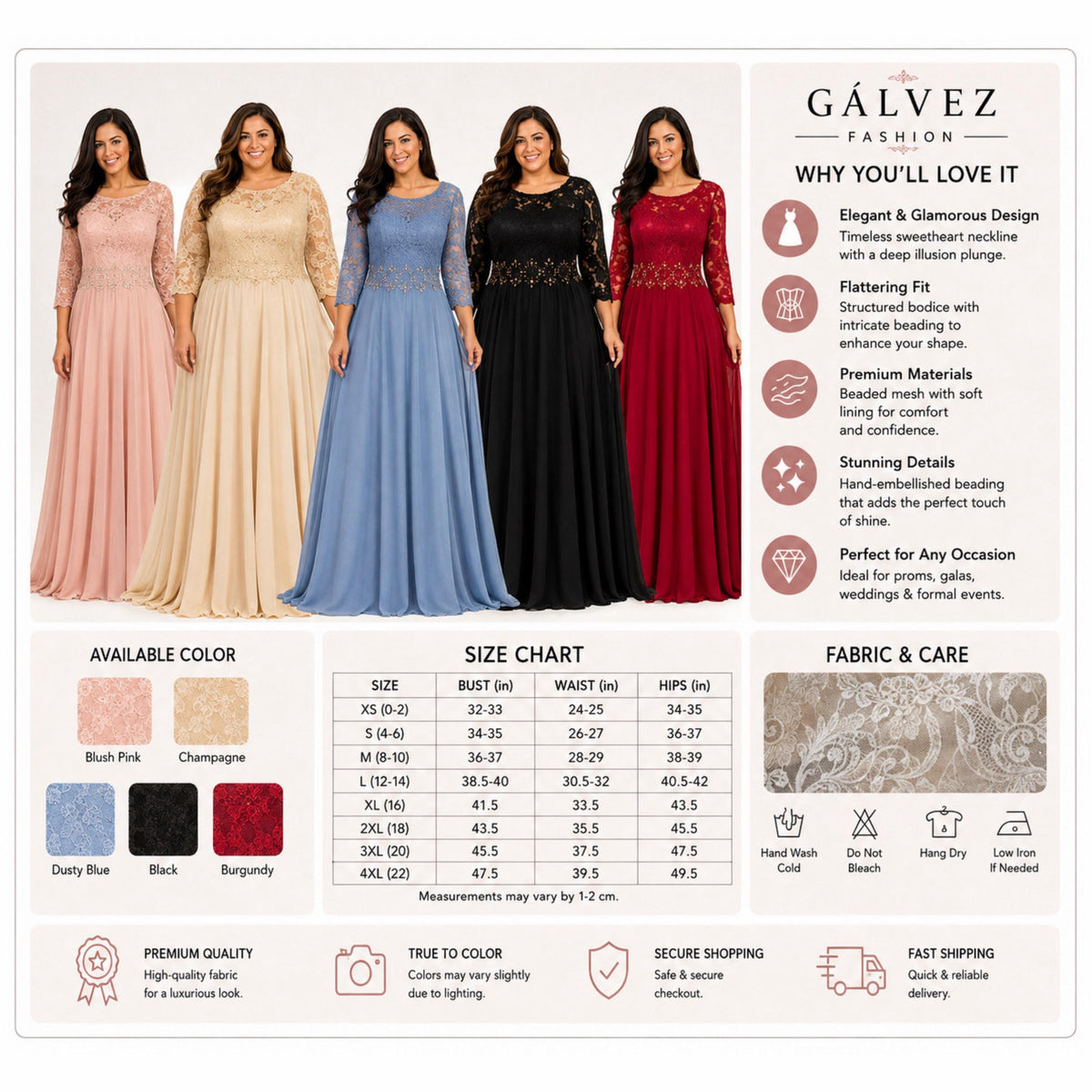 Cindy-1608 Elegant Women's Long Sleeve Formal Maxi Dress, Modest Evening Gown, Wedding Guest Dress, Prom Party Dress, Special Occasion