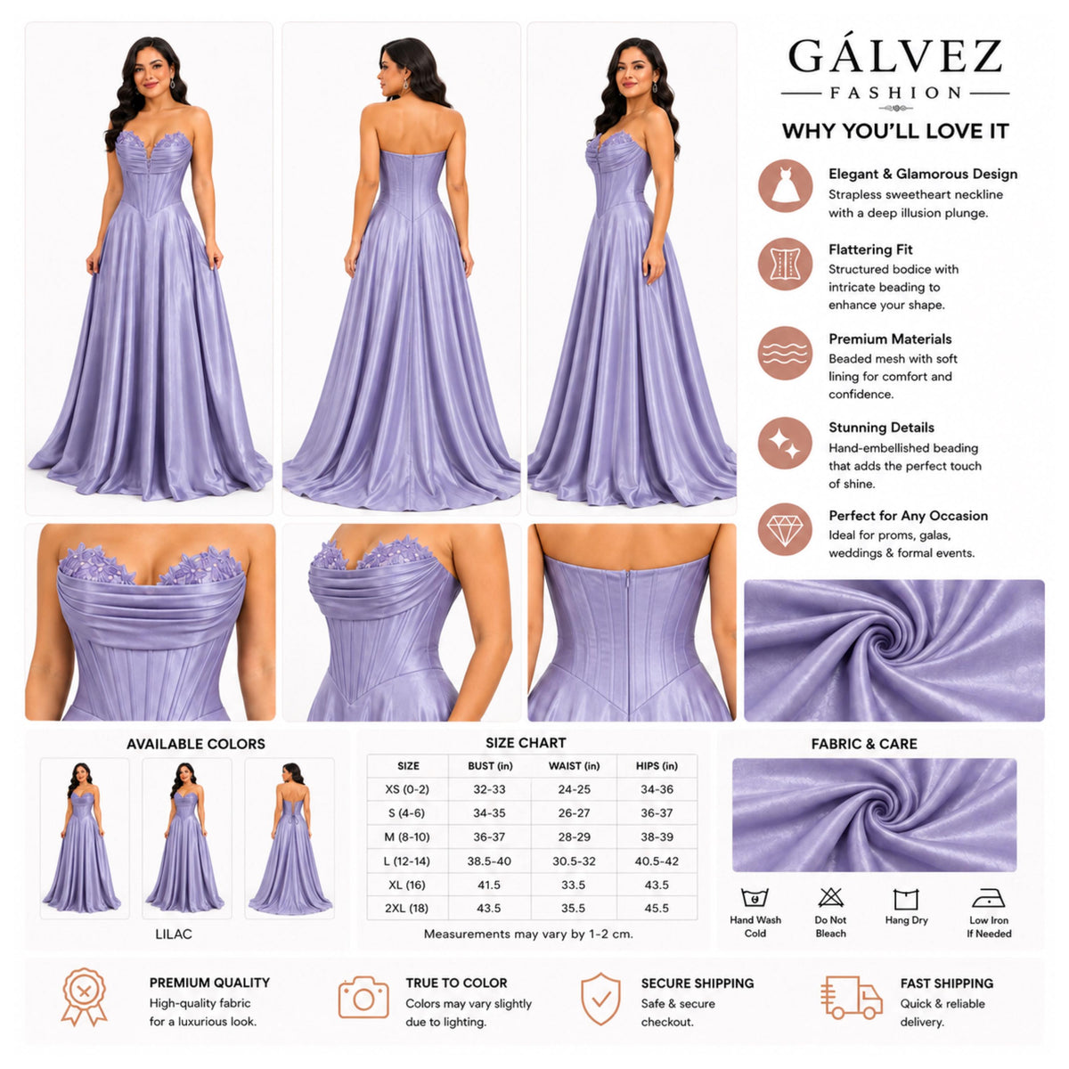 Cindy-50519 elegant strapless satin evening gown corset bodice floral lace bust a line floor length formal prom gala wedding guest dress