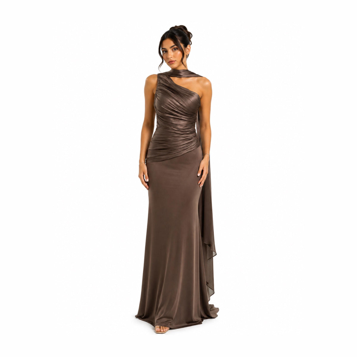 VS-M13 Women's Elegant, Comfortable, Sexy Sleeveless Floor-Length Formal Wear Dress with Zipper - Everyday Style for Formal