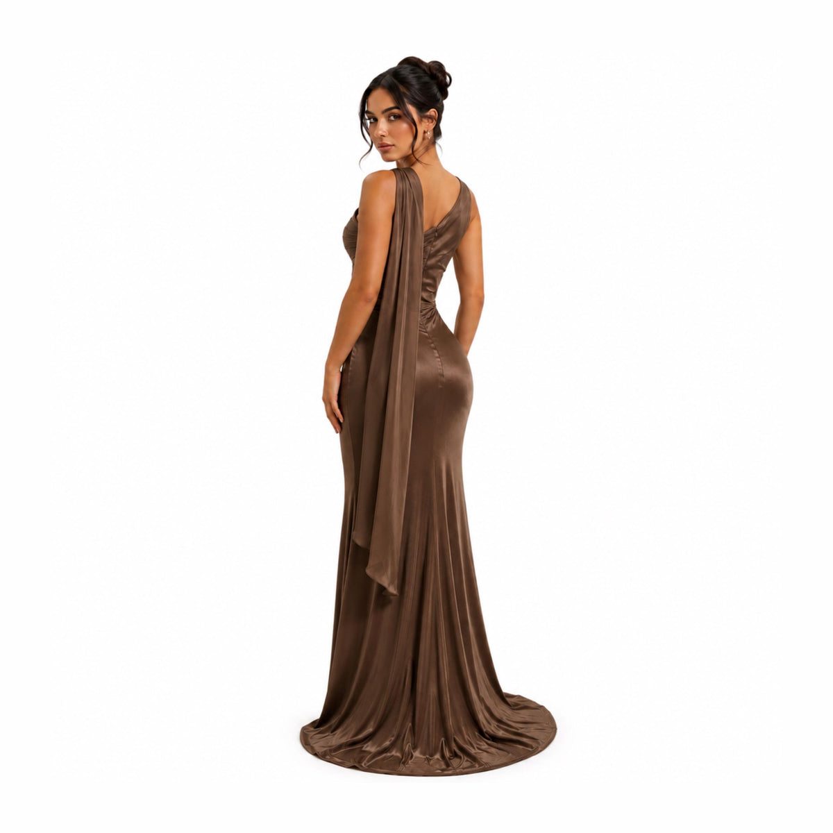 VS-M13 Women's Elegant, Comfortable, Sexy Sleeveless Floor-Length Formal Wear Dress with Zipper - Everyday Style for Formal