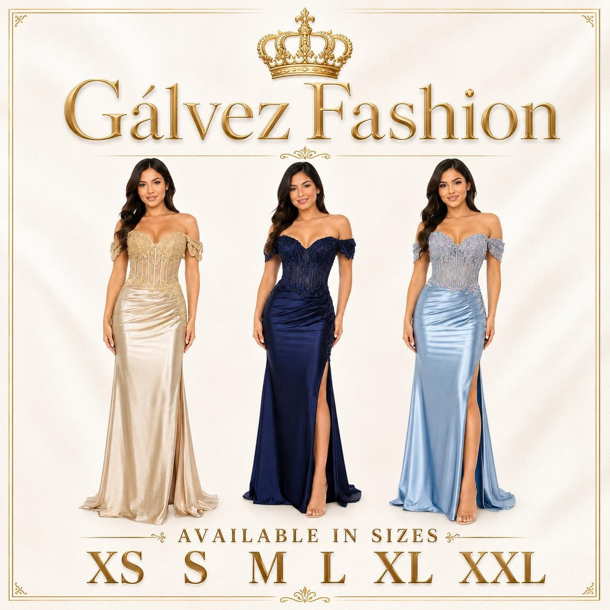 Cindy 50520 Elegant Off-the-Shoulder Evening Gown with Ruched Detail and High Slit for Formal Events Navy Womenswear