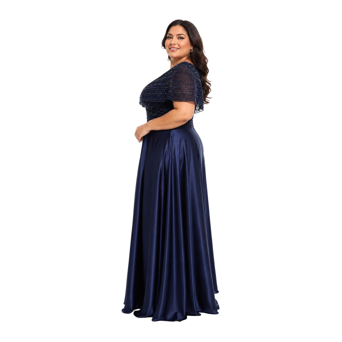 Cindy-50533 Elegant Long Dress with Off-Shoulder Design and Flowing Skirt for Special Occasions Formal Womenswear Elegance