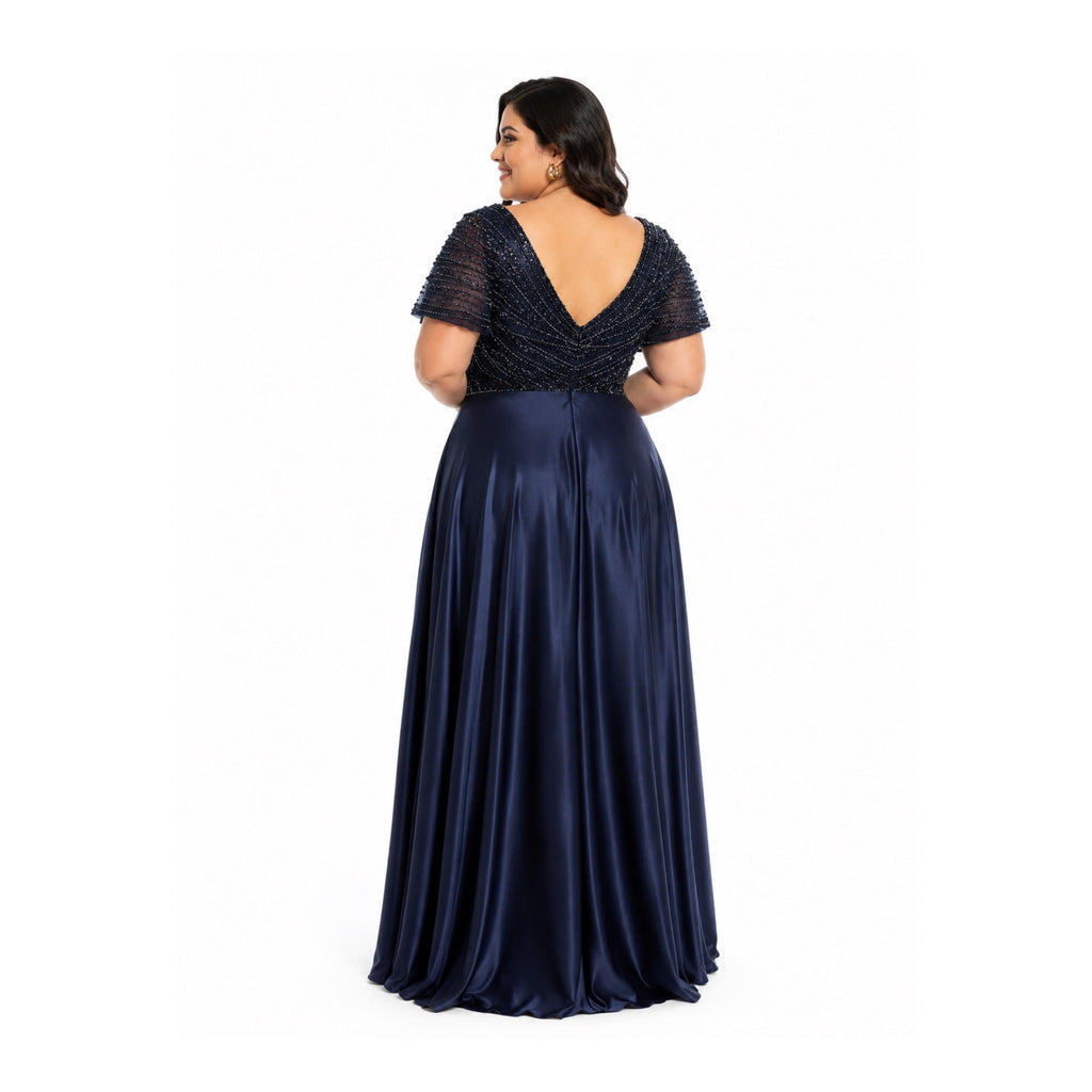 Cindy-50533 Elegant Long Dress with Off-Shoulder Design and Flowing Skirt for Special Occasions Formal Womenswear Elegance