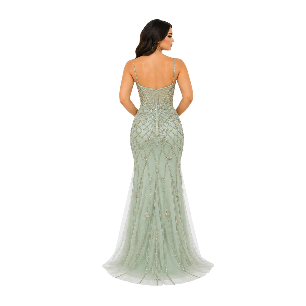 Amelia 2135 Women’s Elegant Formal Evening Dress with Flattering Fitted Silhouette, Sophisticated Party Gown for Weddings, Prom, Special