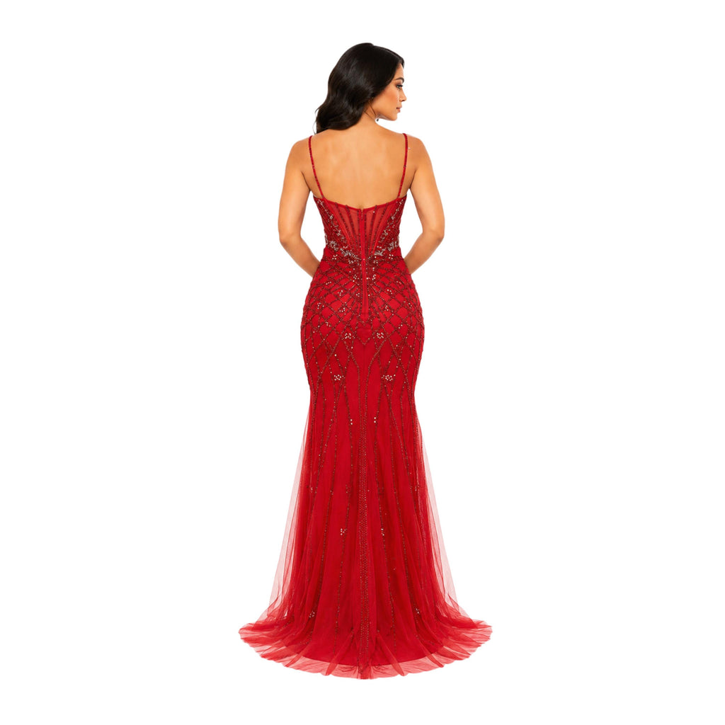 Amelia 2135 Women’s Elegant Formal Evening Dress with Flattering Fitted Silhouette, Sophisticated Party Gown for Weddings, Prom, Special