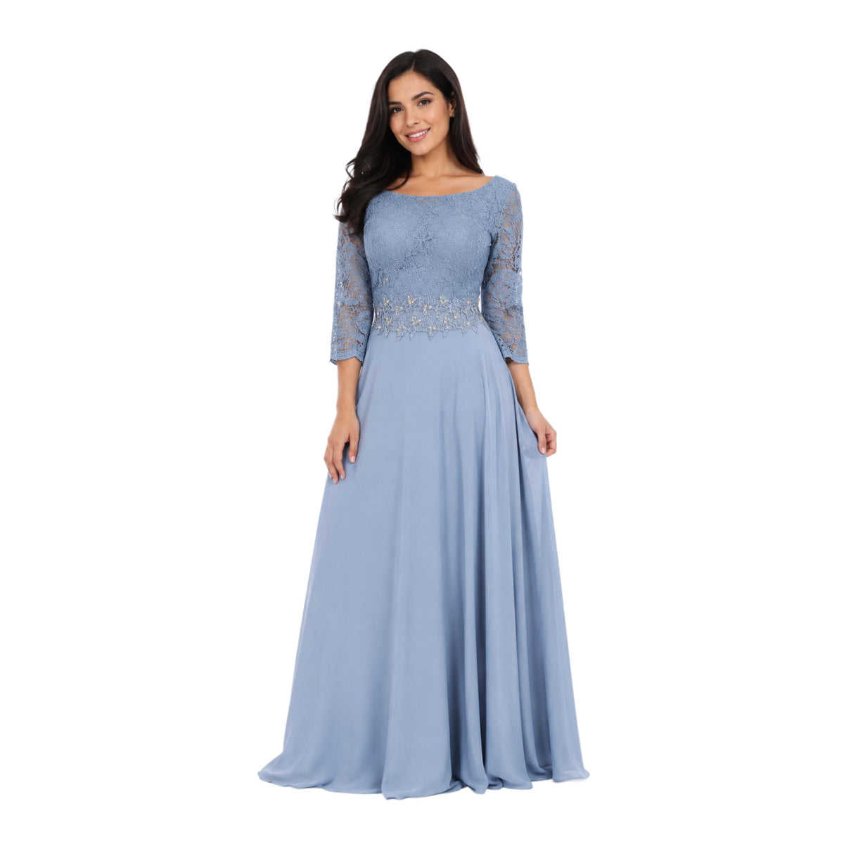 Cindy-1608 Elegant Women's Long Sleeve Formal Maxi Dress, Modest Evening Gown, Wedding Guest Dress, Prom Party Dress, Special Occasion