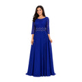 Cindy-1608 Elegant Women's Long Sleeve Formal Maxi Dress, Modest Evening Gown, Wedding Guest Dress, Prom Party Dress, Special Occasion