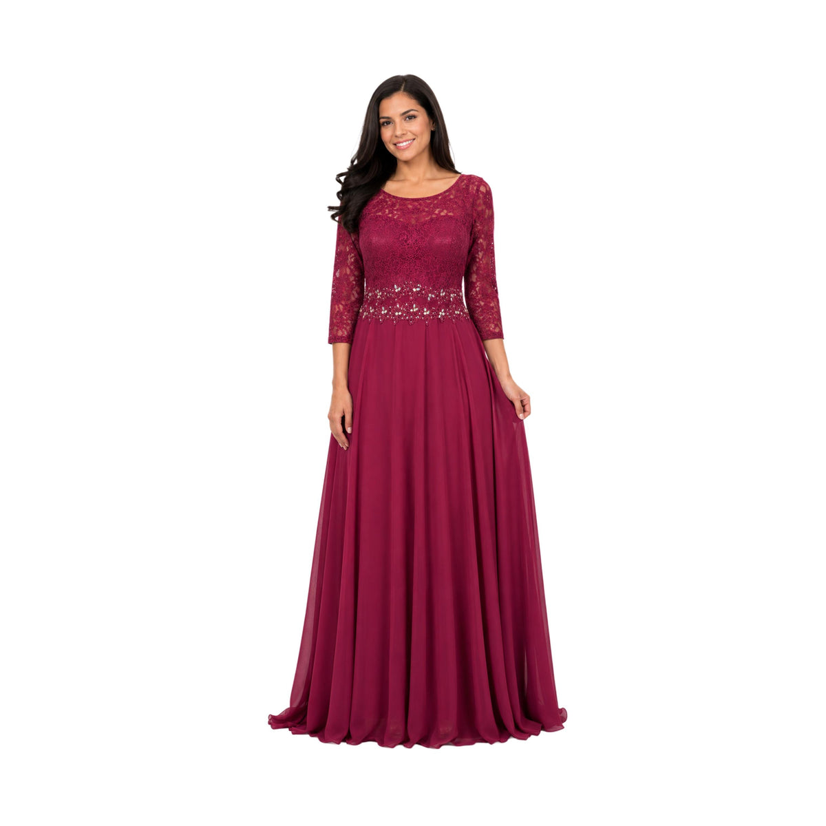 Cindy-1608 Elegant Women's Long Sleeve Formal Maxi Dress, Modest Evening Gown, Wedding Guest Dress, Prom Party Dress, Special Occasion