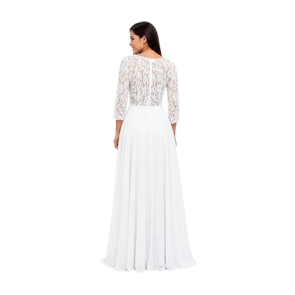 Cindy-1608 Elegant Women's Long Sleeve Formal Maxi Dress, Modest Evening Gown, Wedding Guest Dress, Prom Party Dress, Special Occasion