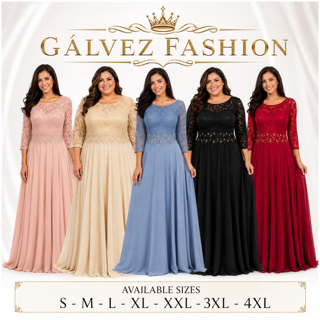 Cindy-1608 Elegant Women's Long Sleeve Formal Maxi Dress, Modest Evening Gown, Wedding Guest Dress, Prom Party Dress, Special Occasion