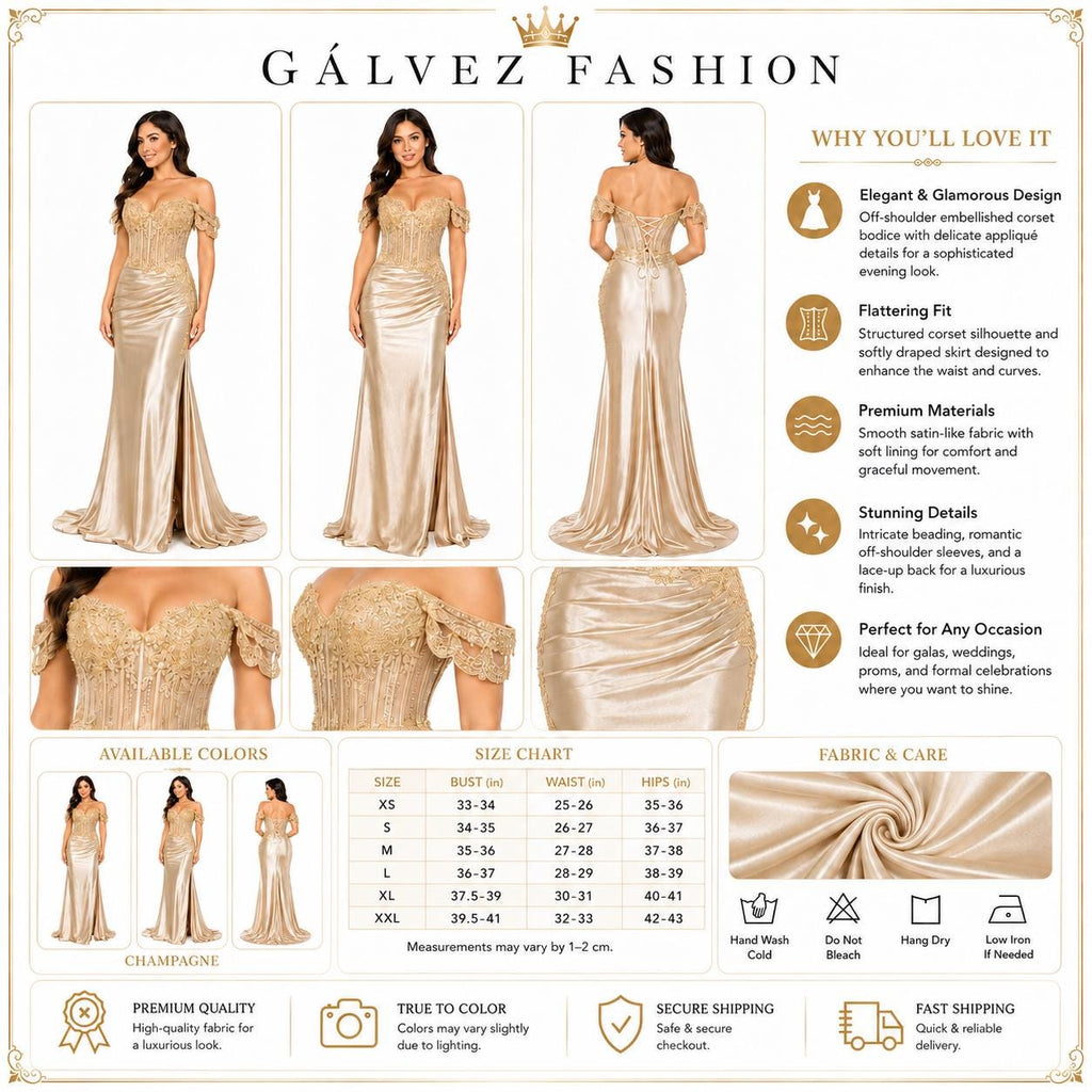 Cindy 50520 Elegant Off-the-Shoulder Evening Gown with Ruched Detail and High Slit for Formal Events Navy Womenswear