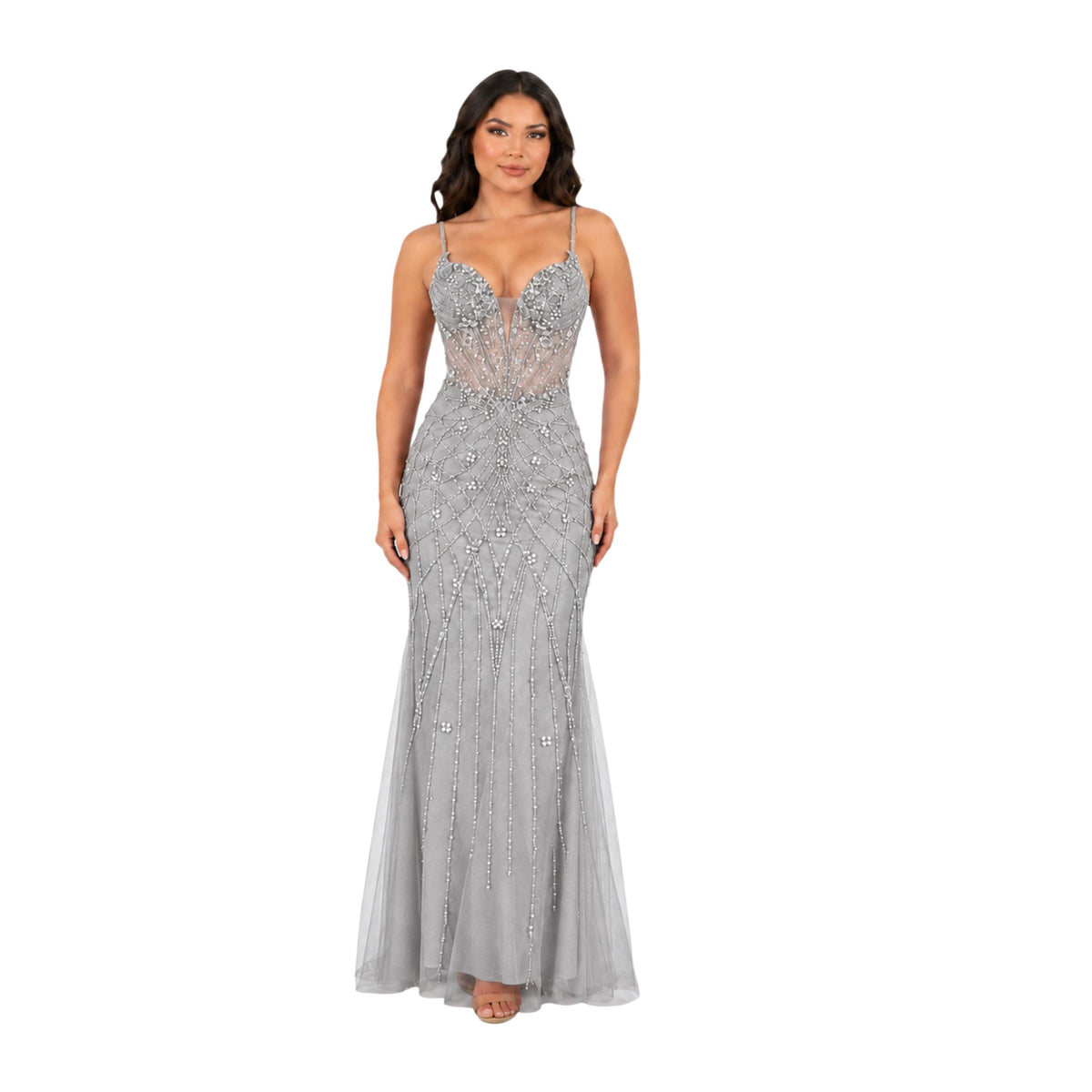 Amelia 2135 Women’s Elegant Formal Evening Dress with Flattering Fitted Silhouette, Sophisticated Party Gown for Weddings, Prom, Special