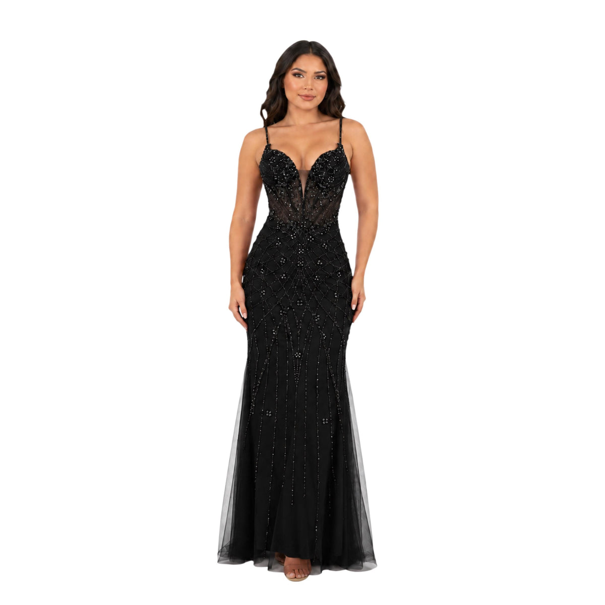 Amelia 2135 Women’s Elegant Formal Evening Dress with Flattering Fitted Silhouette, Sophisticated Party Gown for Weddings, Prom, Special