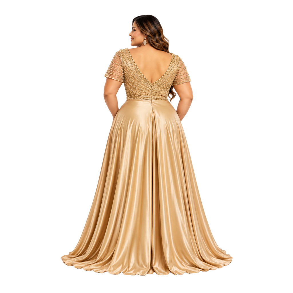 Cindy-50533 Elegant Long Dress with Off-Shoulder Design and Flowing Skirt for Special Occasions Formal Womenswear Elegance