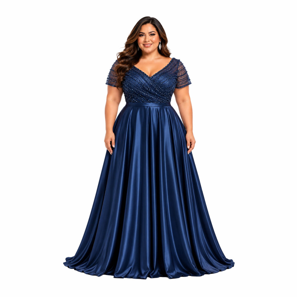 Cindy-50533 Elegant Long Dress with Off-Shoulder Design and Flowing Skirt for Special Occasions Formal Womenswear Elegance