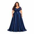 Cindy-50533 Elegant Long Dress with Off-Shoulder Design and Flowing Skirt for Special Occasions Formal Womenswear Elegance