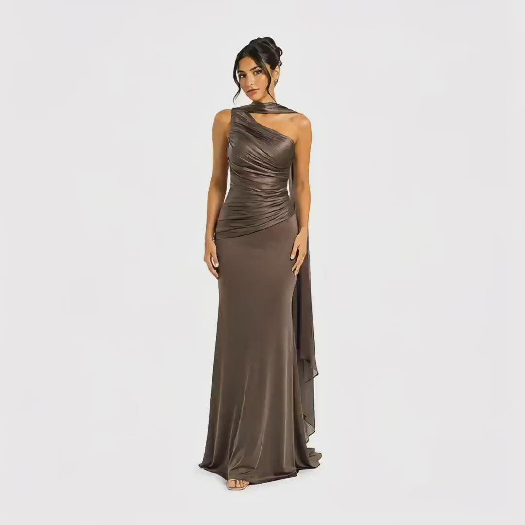 VS-M13 Women's Elegant, Comfortable, Sexy Sleeveless Floor-Length Formal Wear Dress with Zipper - Everyday Style for Formal